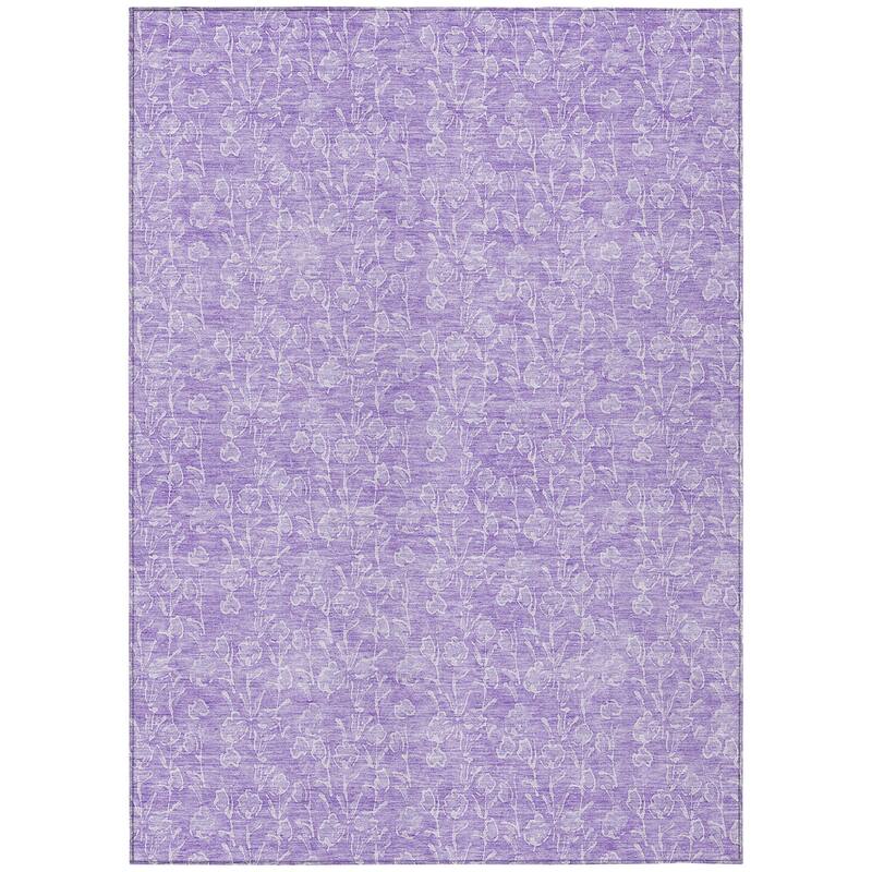 HomeRoots Floral Transitional Rectangle Outdoor Rug