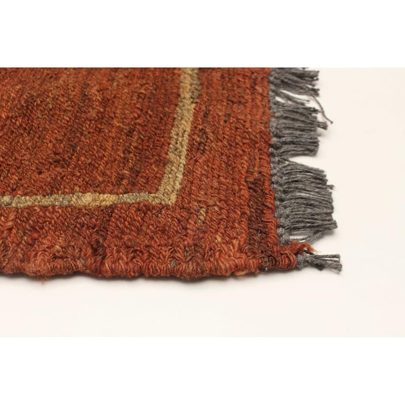 ECARPETGALLERY Flat-Weave Natural Copper Wool Tapestry Kilim - 4'11 x 6'3