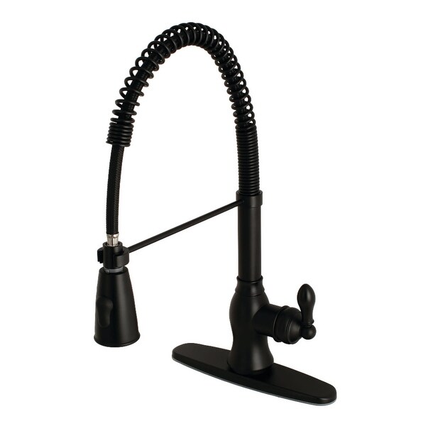 Kingston Brass GSY889.ACL American Classic 1.8 GPM Centerset Pull Down Kitchen Faucet