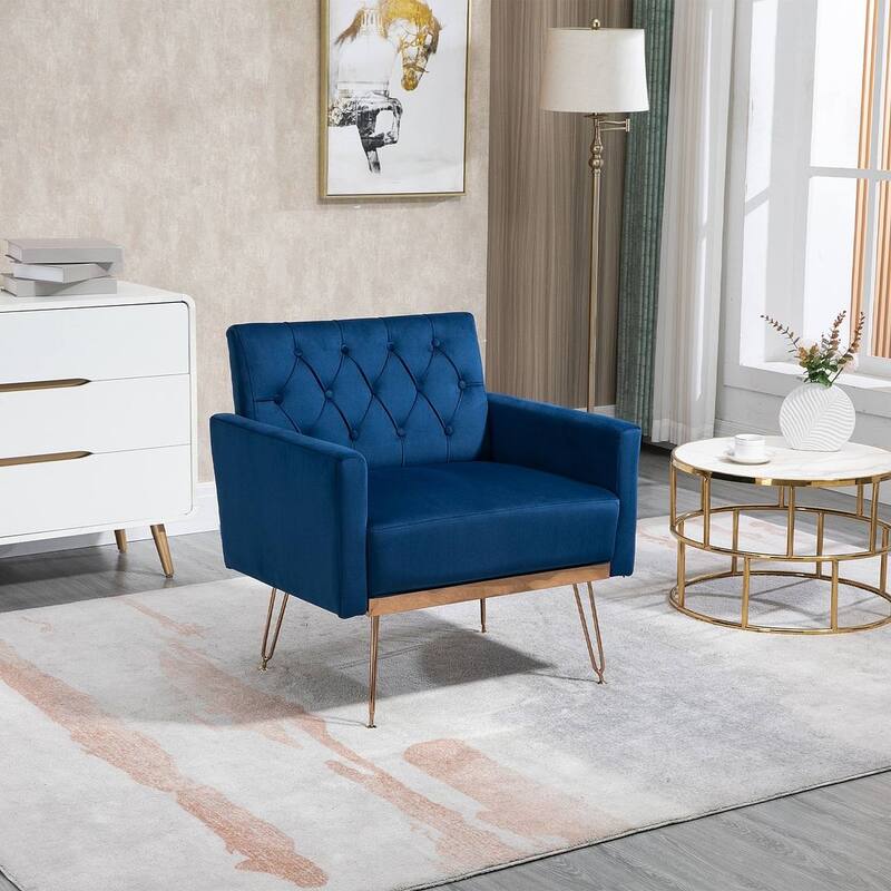 Modern Upholstered Velvet Accent Chair