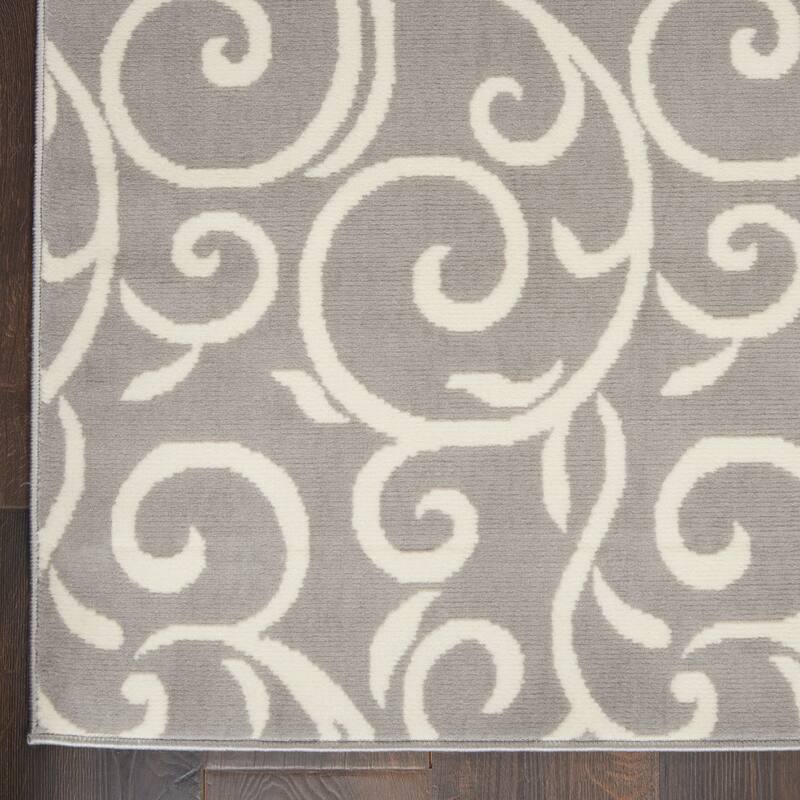 Nourison Grafix Farmhouse Country Scroll Transitional Area Rug