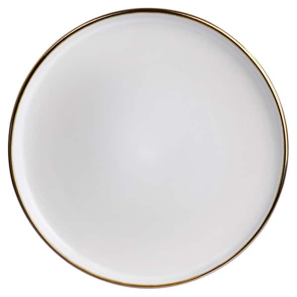 Cotton with Gold Stoneware Salad Plate 6 Piece Set