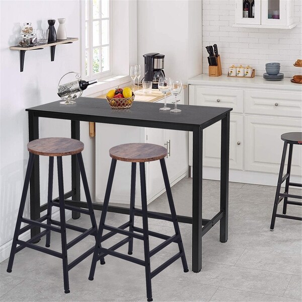 Shop Bar Stool Bistro Dining Kitchen Pub Chair Furniture Set Of 2 12x12x28inch Overstock 31294562