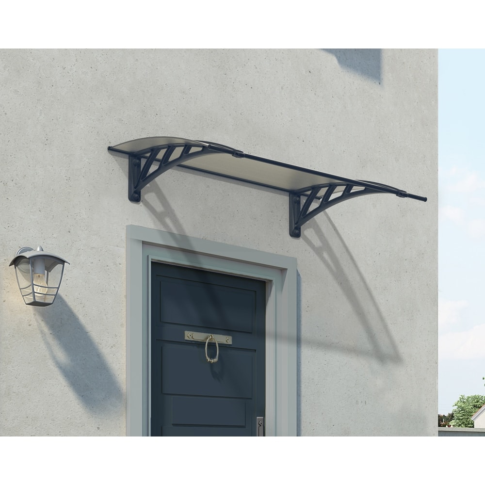 Neo 2.5 ft. Gray/Diffused Door and Window Awning series