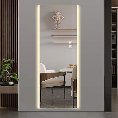 Versatile Wall-Mounted Led Mirror with Advanced Features - Silver
