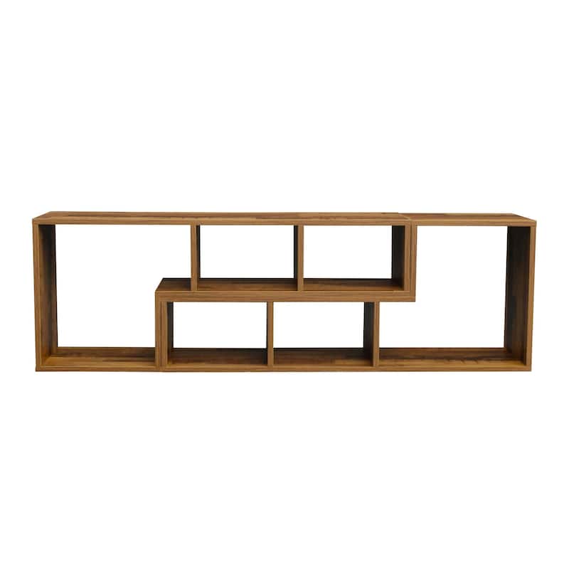 Double L-Shaped TV Stand Entertainment Center,Display Shelf