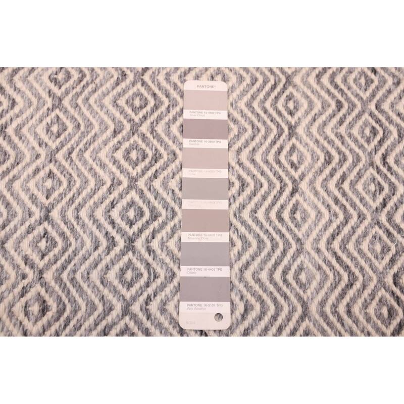 ECARPETGALLERY Flat-Weave Nevada Grey Wool Kilim - 5'1 x 7'4