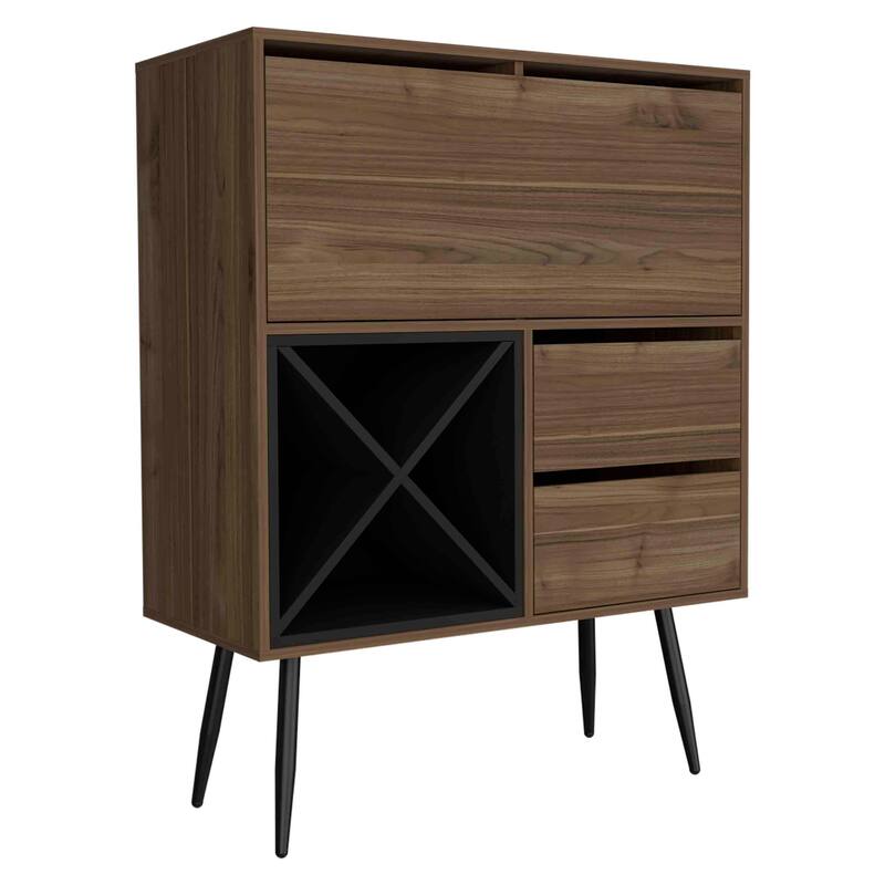 Prunus Bar Cabinet, One Cabinet, Two Drawers - Multi