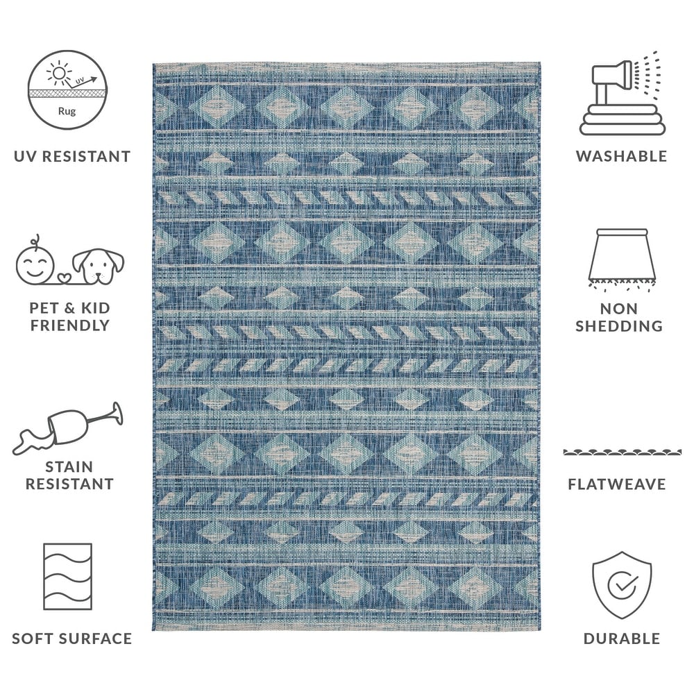 SAFAVIEH Courtyard Felicite Indoor /Outdoor Waterproof Patio Backyard Rug