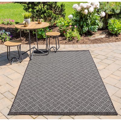Skyline Decor Charcoal Como Rugs in Rectangle Shape - 7' X 10'