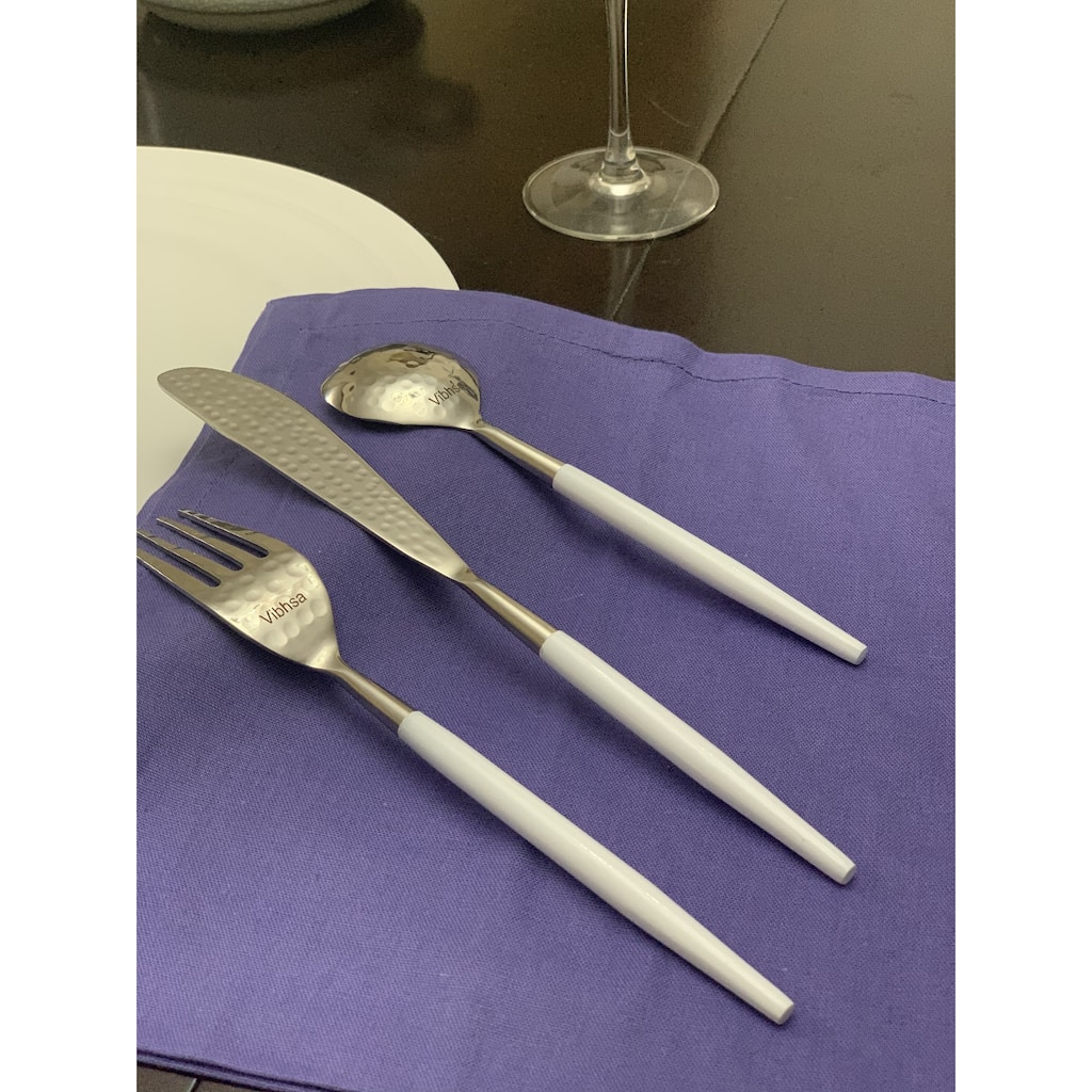 Vibhsa Stainless Steel Set of 18 Pieces (Dinner Knife, Dinner Fork, Soup Spoon)