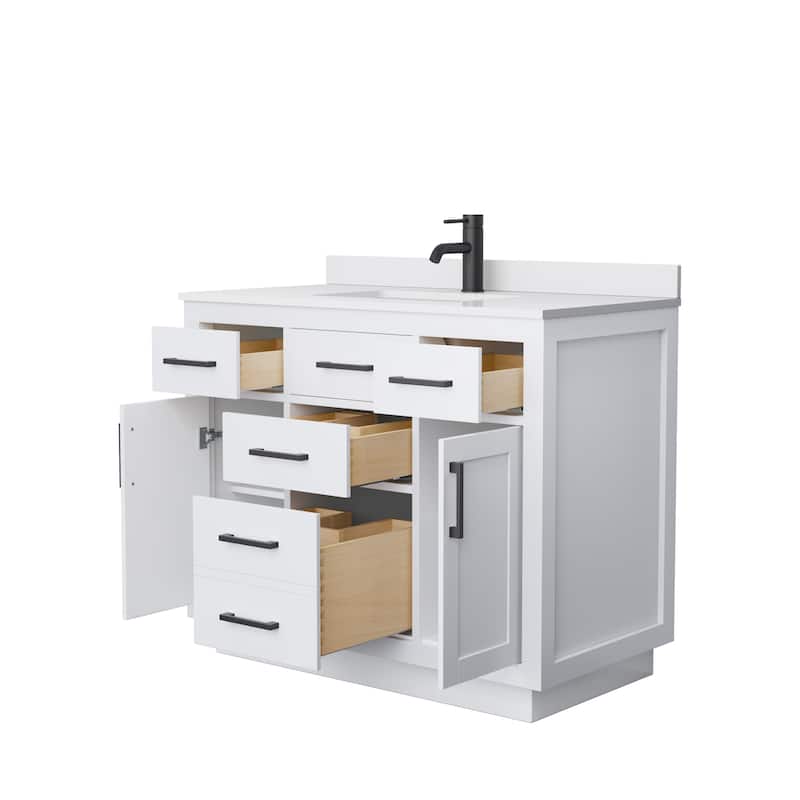 Beckett TK 42-inch Single Vanity, Cultured Marble Top