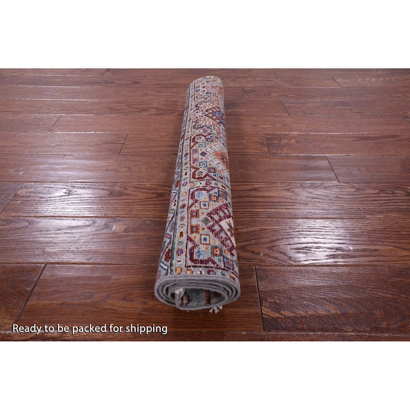 Golden Nile Khorjin Persian Gabbeh Hand Knotted Wool Rug - 2' 8" X 4' 1"