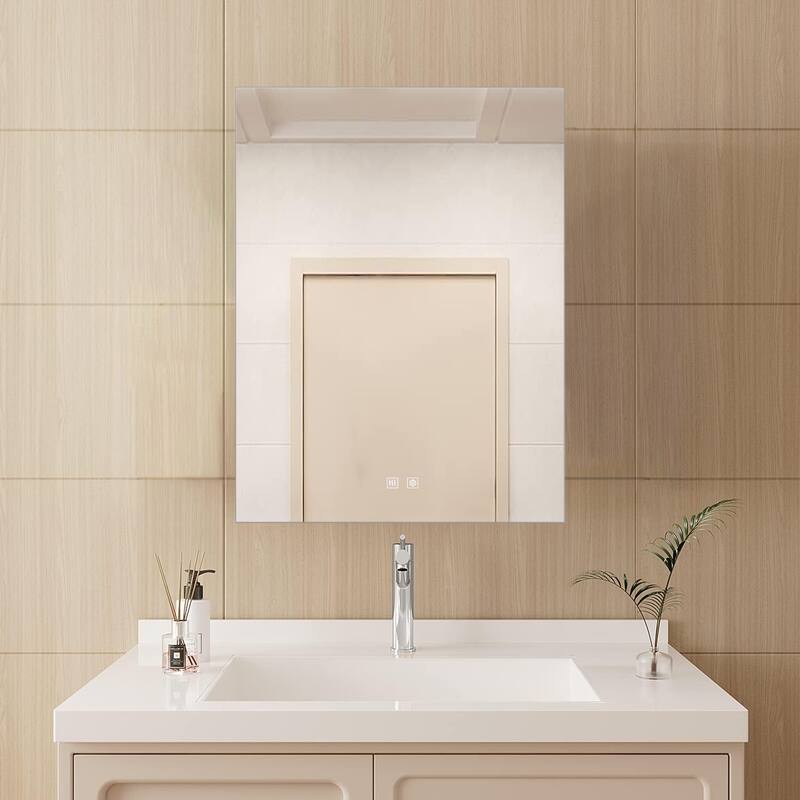 Vellum LED Bathroom Vanity Mirror - N/A - 30 in W x 28 in H