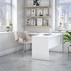 preview thumbnail 2 of 31, Echo L-shaped Modern Desk from Office by kathy ireland Pure White