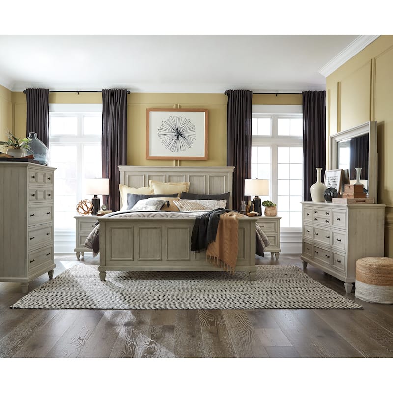 Magnussen Home Newport Alabaster Cal. King Panel Bed