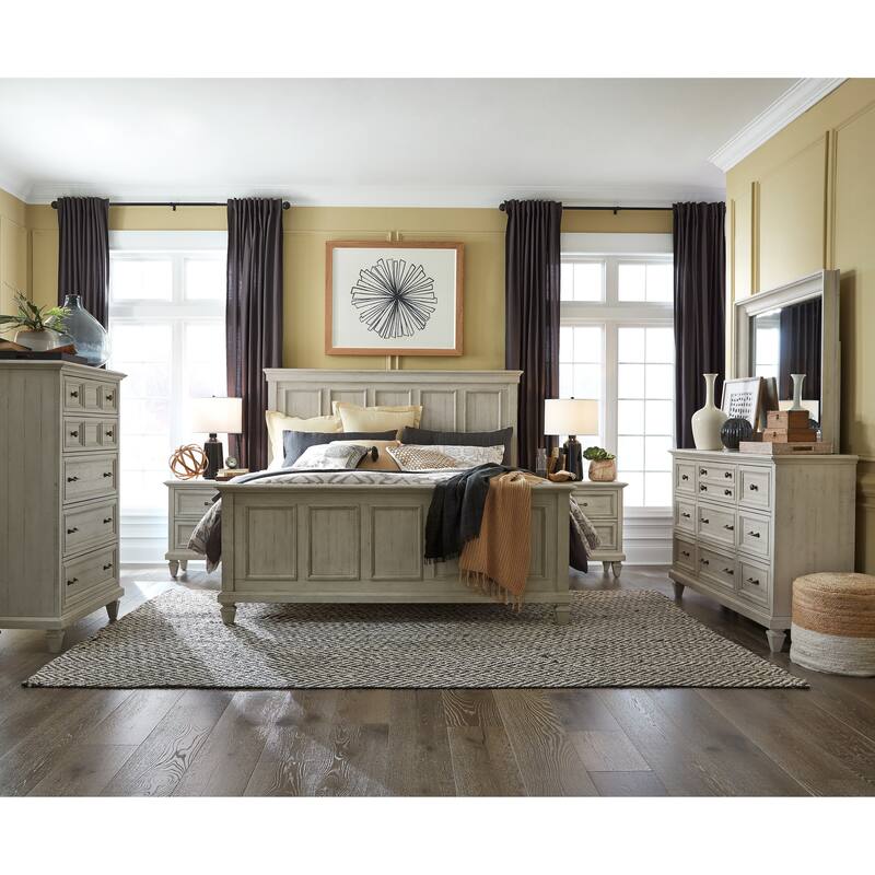 Magnussen Home Newport Alabaster Queen Panel Bed