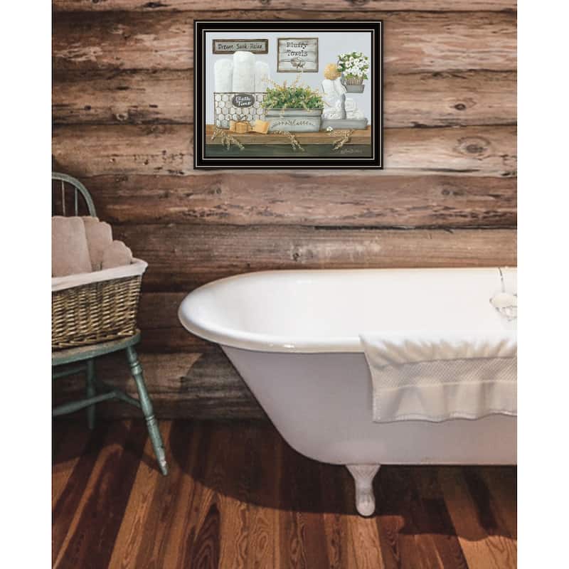TrendyDecor4U Contemporary "Fluffy Towels" Framed Print Wall Art