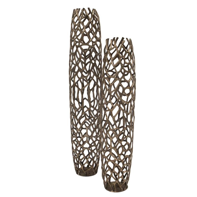 Allan Andrews Bronze Aluminum Branch Vase, Large