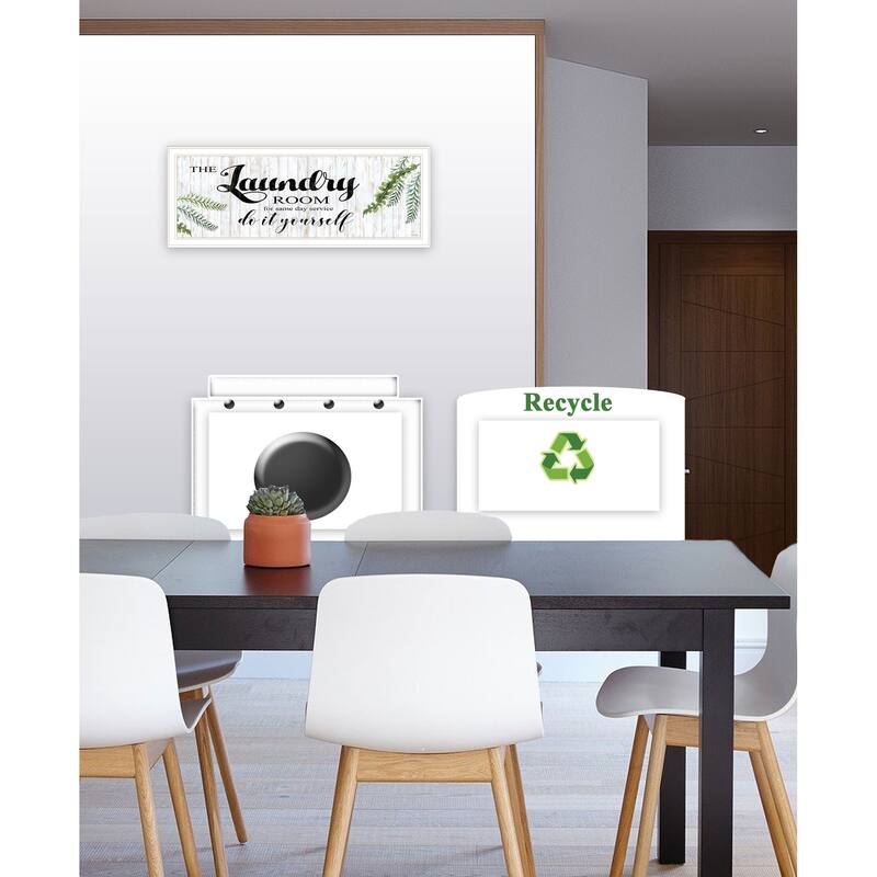 TrendyDecor4U Contemporary "The Laundry Room" Framed Print Wall Art