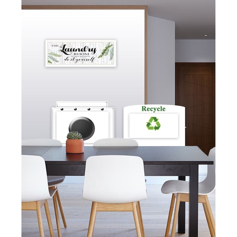 TrendyDecor4U Contemporary "The Laundry Room" Framed Print Wall Art