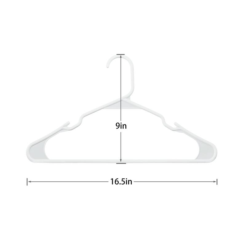 VECELO Plastic Adult Hangers Holds Up To 10 Lbs(25/50 Packs Option), Clothes Hangers
