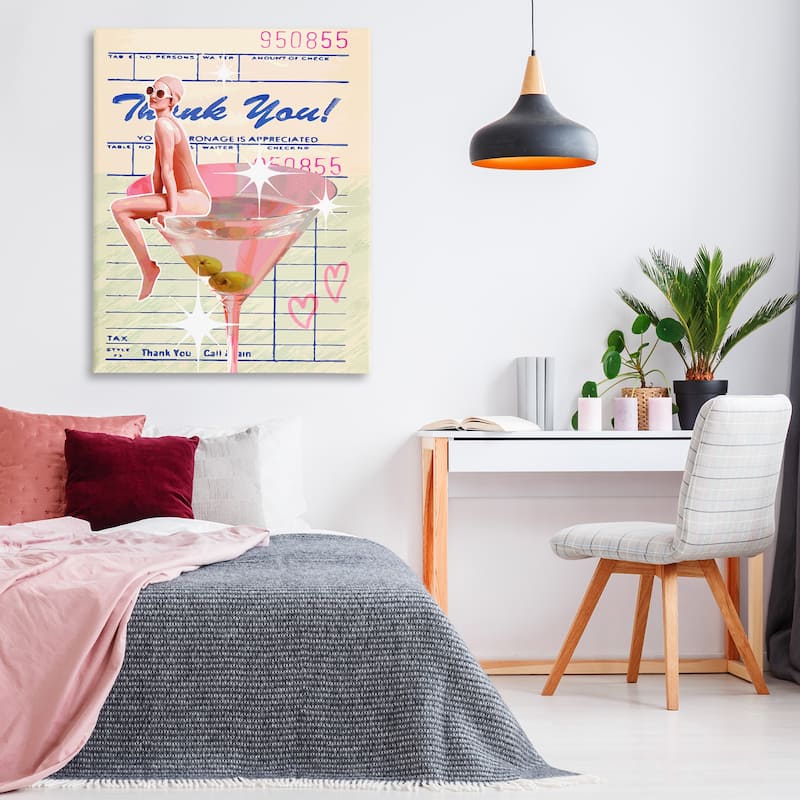 Stupell Retro Vintage Restaurant Check Canvas Wall Art Design By Lil' Rue
