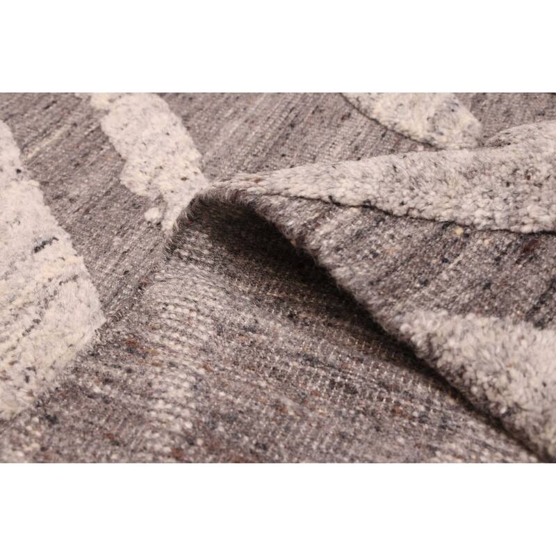 ECARPETGALLERY Hand-knotted Tangier Charcoal Wool Rug - 8'3 x 10'2