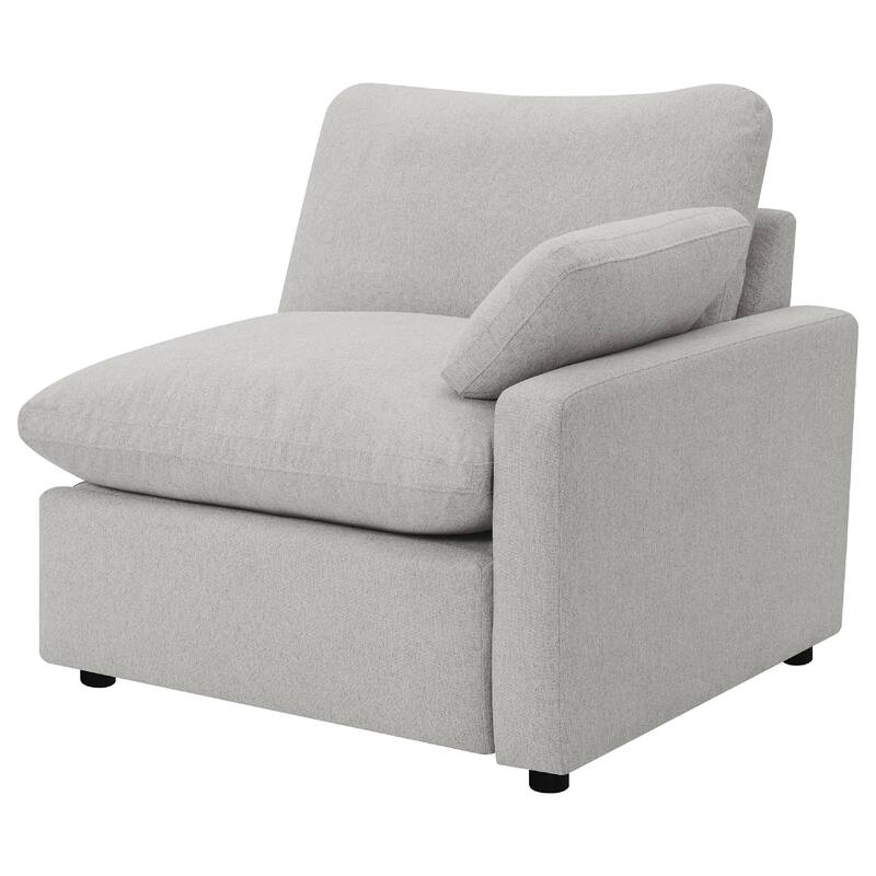 Biny Modular Power Reclining Loveseat, 2 Pillows, Light Gray, 86 Inch