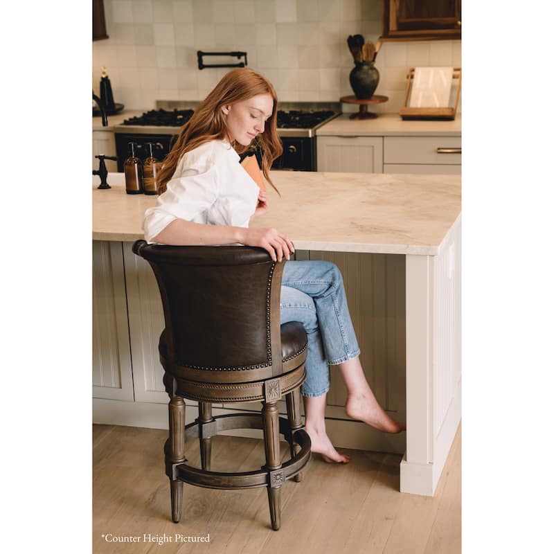 Maven Lane 31" Pullman Swivel Bar Height Kitchen Stool