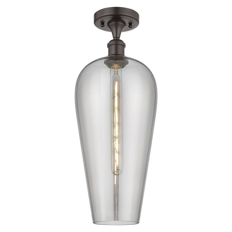 Innovations Lighting Endless Possibilities Ballston - Chelsea - 1 Light 8" Semi-Flush Mount - Oil Rubbed Bronze/Light Smoke
