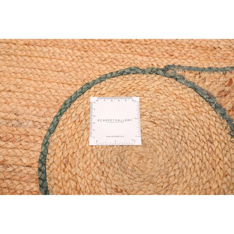 ECARPETGALLERY Braided Weave Palas Denizli Tan Jute Rug - 4'0 x 6'0