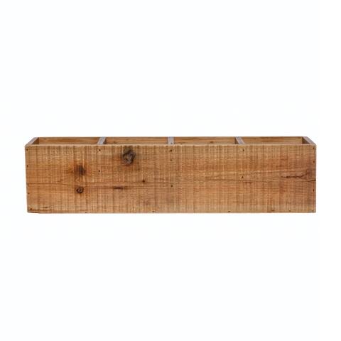Fir Wood Wall Container with 4 Sections