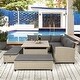 Patio Furniture Outdoor Rattan Modular Sectional Sofa Set with Table ...
