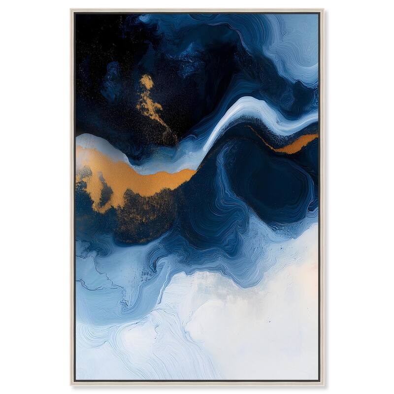 Blue Deep I Canvas by Art Remedy - Silver - 10" x 15"