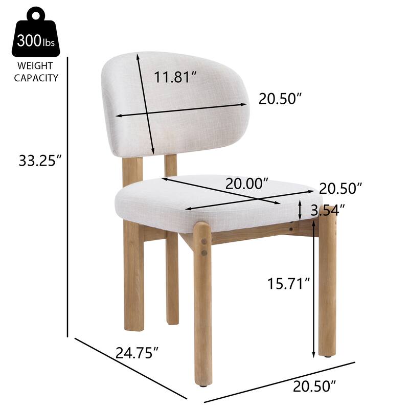 Christopher Knight Home - Aurelio Solid Rubberwood Upholstered Dining Chair