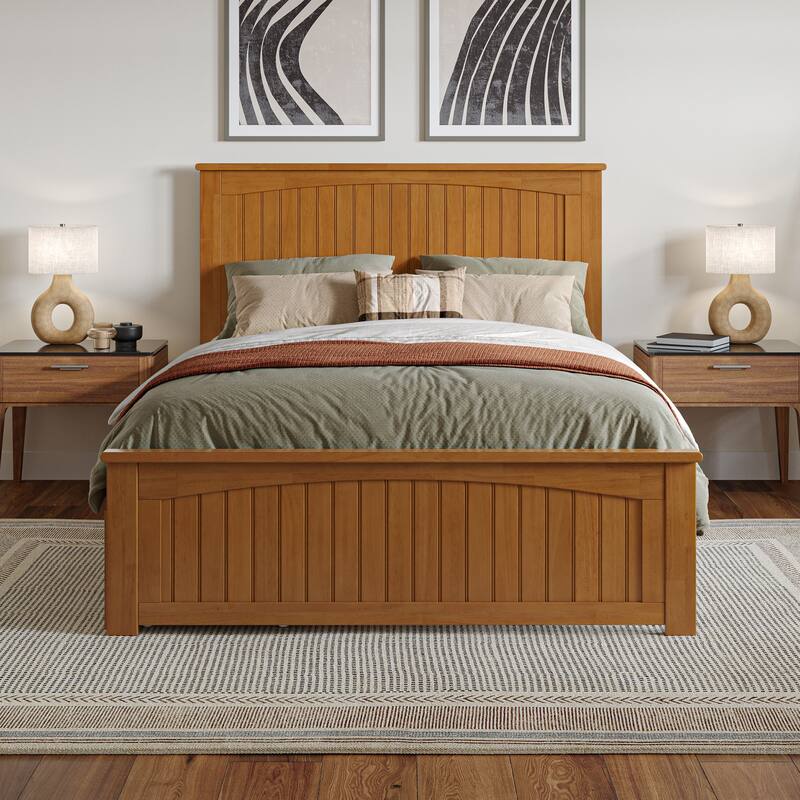 AFI Nantucket Platform Bed with Matching Footboard & Storage Drawers