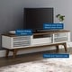 preview thumbnail 39 of 38, Render Low Profile 59 Inch TV Stand in Walnut / White