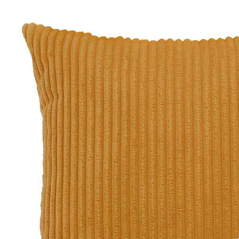 Set of 2 Modern Square Corduroy Accent Throw Pillow