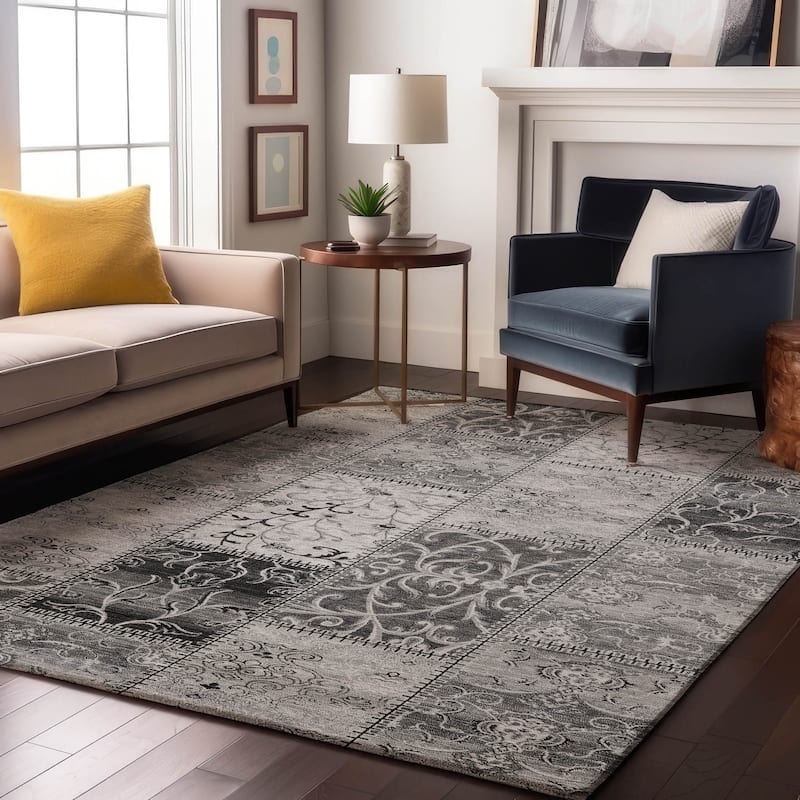 Premium Washable Super Soft Moroccan Boho Patchwork Mayfield Rug - Gray - 2' 6" x 3' 10" - Rectangle