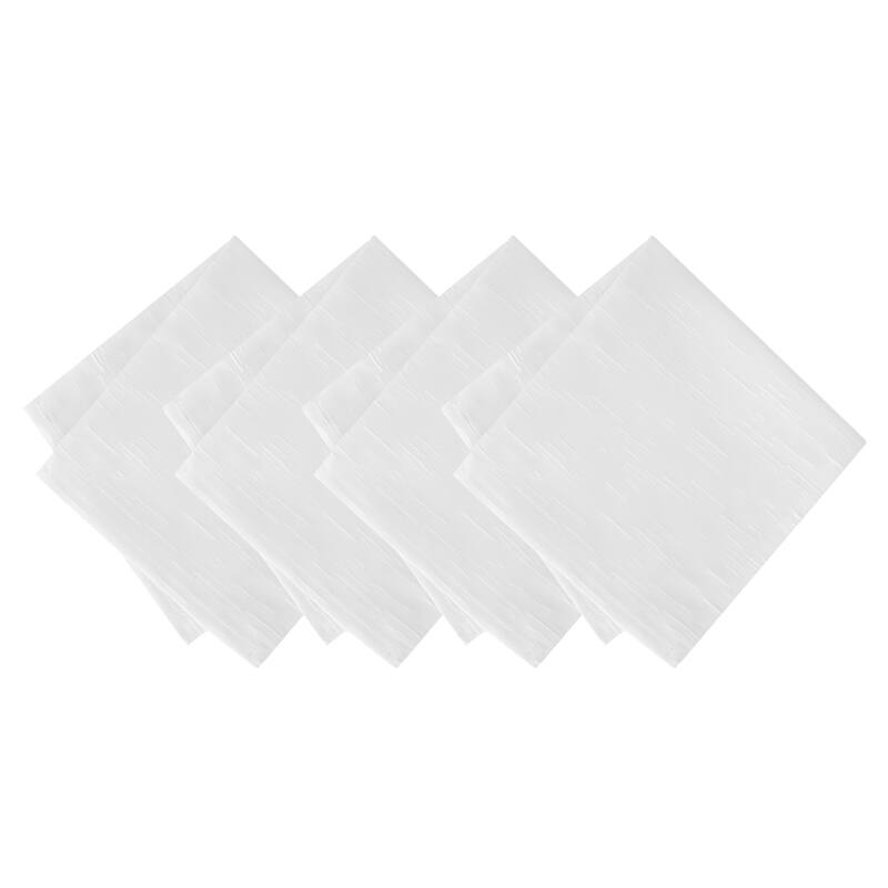 Continental Solid Texture Water and Stain Resistant Napkins, Set of 4 - White