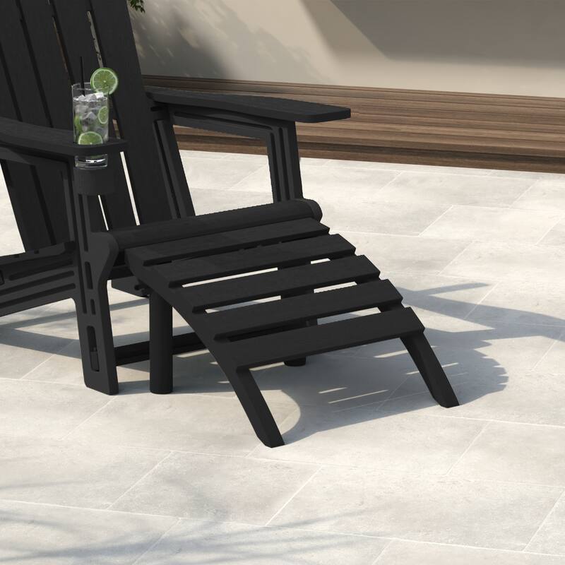 Polytrends Coastline Outdoor Poly Adirondack Ottoman