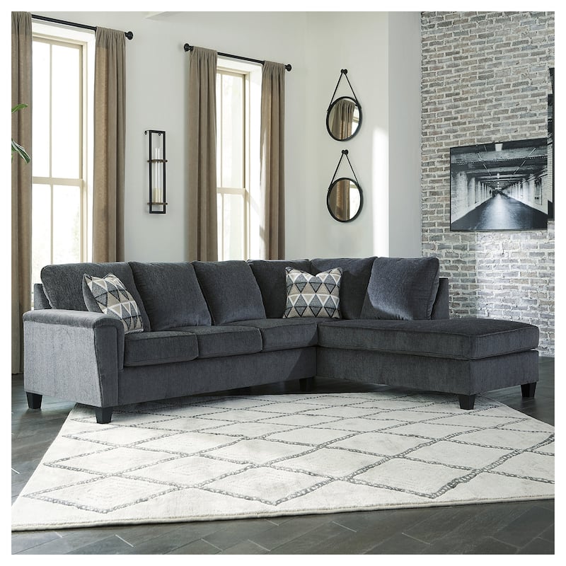Signature Design by Ashley Abinger 2-Piece Sectional with Chaise - Smoke