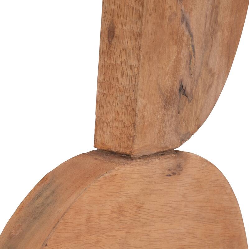 Sagebrook Home Brown Wood Half Circles Stacking Abstract Sculptures