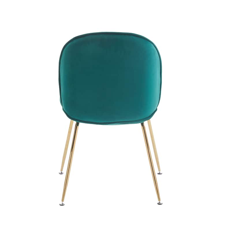 Porthos Home Otis Dining Chair, Suede Upholstery, Gold Legs, Armless