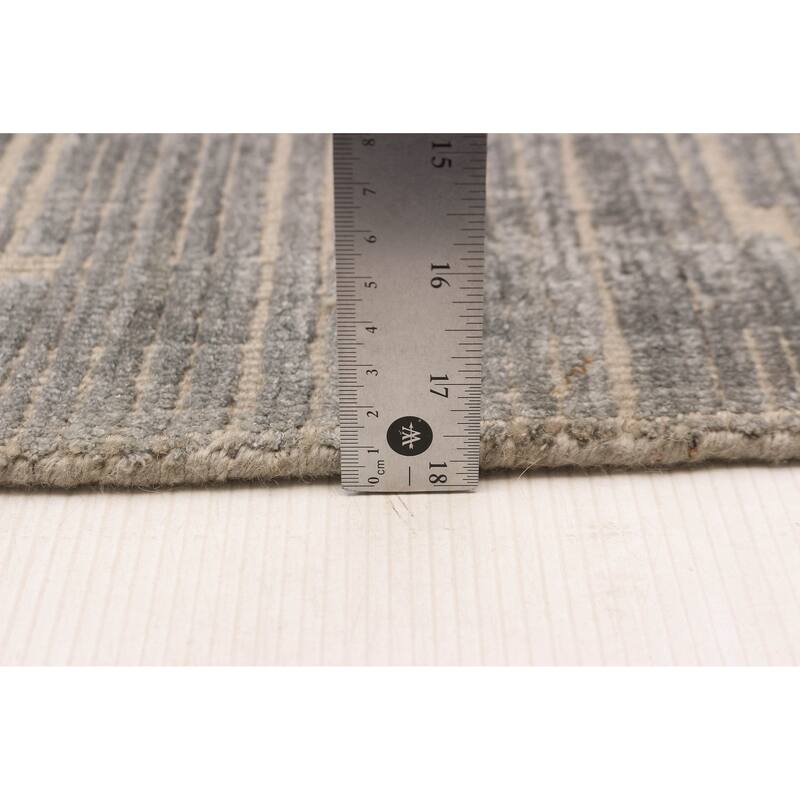 ECARPETGALLERY Hand Loomed Elysian Dark Grey Rug - 5'7 x 7'9