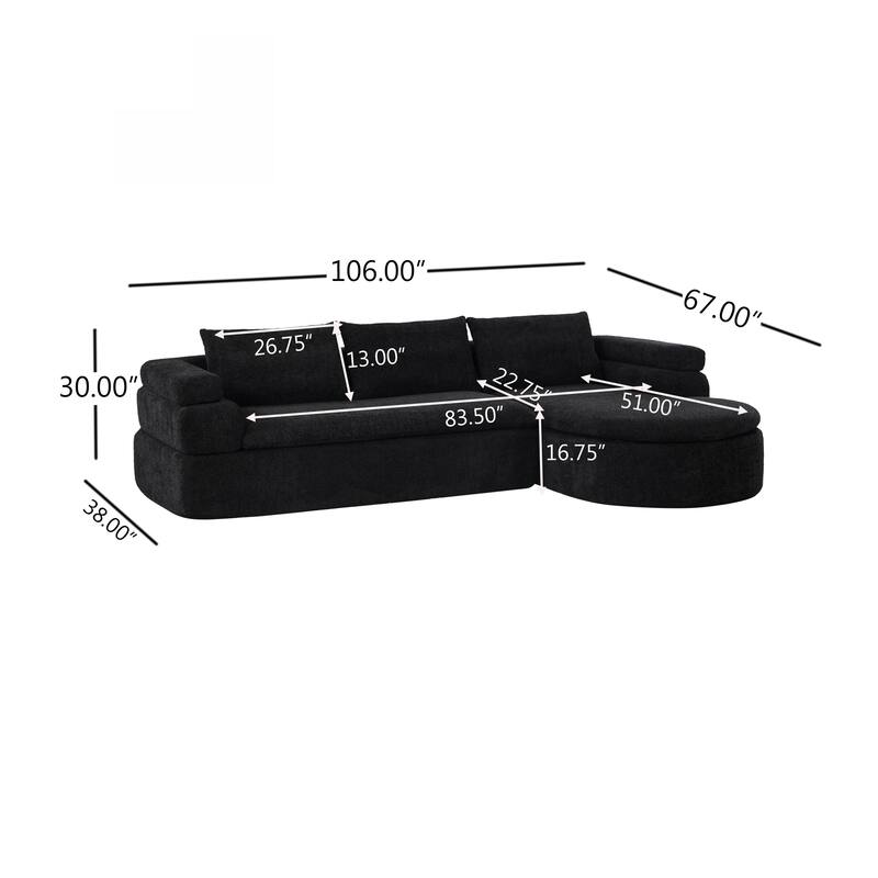 Christopher Knight Home - Compressed Modern L-Shape Upholstered Modular Sectional Sofa