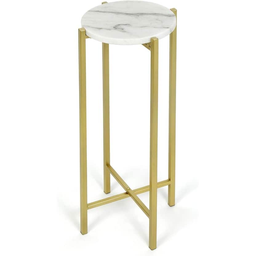 Urban Lifestyle Marble Collapsible Accent Drink Table
