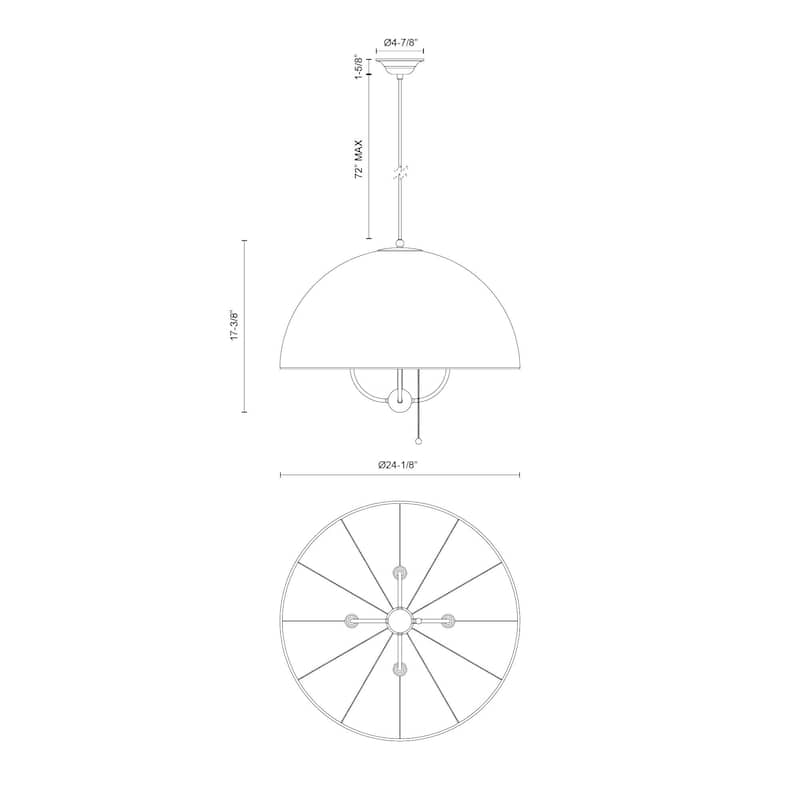 Alora Lighting PD661424 Crosby 4 Light 24" Wide Pendant