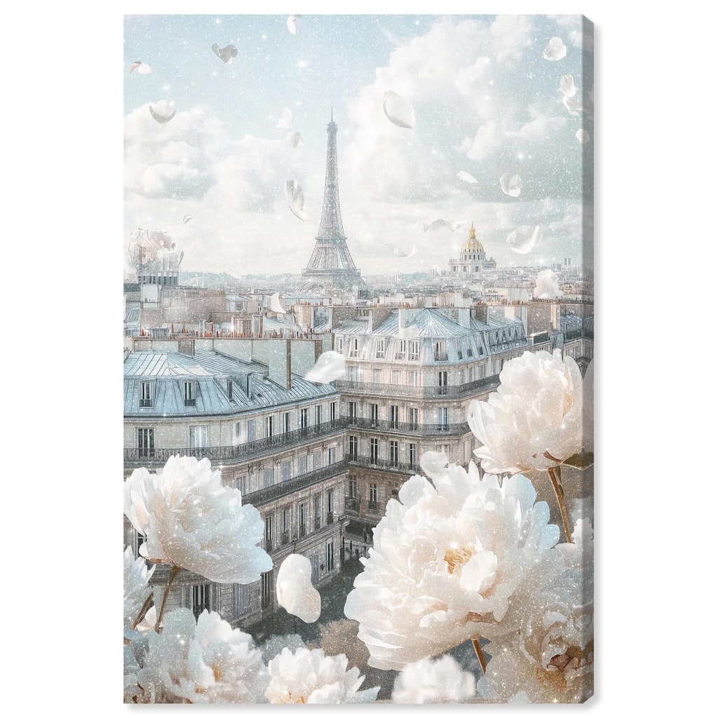 Peonies Over Paris Canvas by Art Remedy, Gallery Wrapped